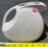 Fiesta White Disc Pitcher, 7″