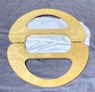 Handbag Form with Wood Handles & 3 Interchangeable Covers