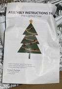 Pre-Lit Artificial White Christmas Tree with Stand, 6-Foot