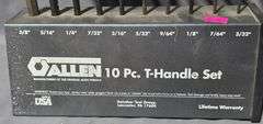 Allen T-Handle Hex Key Set with Additional L-Wrenchs in Case