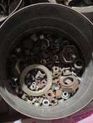 Metal Hardware Including Nuts, Bolts, Pulleys, and Threaded Pipes