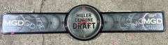 Miller Genuine Draft Light-Up Wall Clock with Side Panels 52×12″