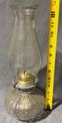 Florasense Glass Oil Lamp with Brass Burner and Original Packaging, 12″