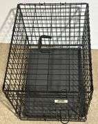 Black Metal Pet Lodge Wire Crate by Miller Manufacturing Co., 24x17x20″