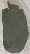 Green Canvas Military Duffle Bag with Straps Marked ‘Edmund E Leistman Approx. 35″ x 20″