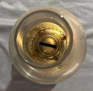 Lamplight Farms Brass Oil Lamp with Clear Glass Chimney, 11” Tall