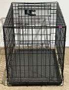 Black Metal Pet Lodge Wire Crate by Miller Manufacturing Co., 24x17x20″