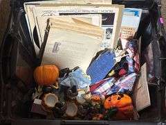 56×92 Inch United States Flag with Assorted Items in Storage Bin