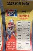 Pepsi 1972 Jackson High School Football Schedule Posters