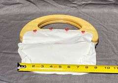 Handbag Form with Wood Handles & 4 Interchangeable Covers