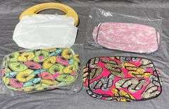 Handbag Form with Wood Handles & 3 Interchangeable Covers