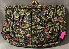 Three Evening Bags Including Beaded, Floral, and Metallic Mesh Designs – 1 marked Zell