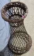 Woven Metal Tapered Basket Stand, 16×11.5×30″