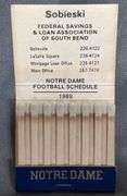 50 Notre Dame Football 1989 Matchbooks by Universal Match Corp. – South Bend, IN