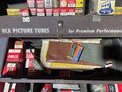 RCA Electronics Tube Storage Case with Various Tubes