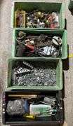 Hardware Components and Tools in Plastic Bins