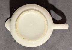 Currier & Ives Cream and Sugar with Blue Transferware Design