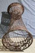 Woven Metal Tapered Basket Stand, 16×11.5×30″