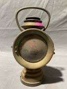 The Neverout Railroad Regulated Kerosene Safety Lamp with Red Lenses