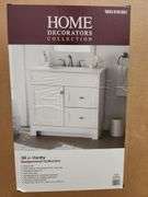 Home Decorators Collection
Sedgewood 36.5 in. W x 18.75 in. D x 34.375 in. H Single Sink Bath Vanity in White with Arctic Solid Surface Top