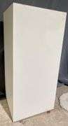 Blue Freestanding Fishing Pole Holder & White Rectangular Display Pedestal (damaged) k