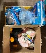 Plush Toys and Baby Doll with Packaged Pet Diapers