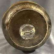 Lamplight Farms Brass Oil Lamp with Clear Glass Chimney, 11” Tall