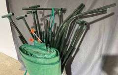 Greenhouse Frame Poles, T-Connectors, and Rolled Polyethylene Cover Material
