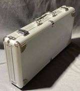 Aluminum Poker Chip Case with Chips, Dealer Button, and Blinds (No Cards)