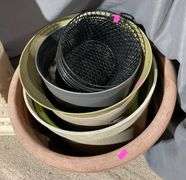 Pillar Decoration, Bucket, and Planters