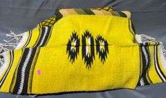 Blankets with Yellow, Green, and Black Western/Geometric Patterns