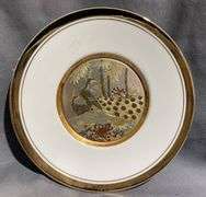 Glassware, Bottles, Basket, And Decorative Plate