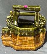 2 McCoy Pottery Wishing Well Planters, 6.5×4.5×6.5″