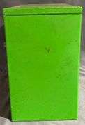 Green Metal Organizer with 24 Plastic Drawers & Contents