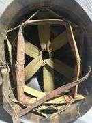Military Helmet with Liner and Markings ‘Greenawalt’, Approx. 10.5” x 8.5” x 6.5”