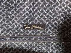 Vera Bradley Quilted Fabric Tote Bag with Blue and White Pattern, 15″