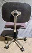 Adjustable Office Chair With Chrome Base and Fabric Upholstery