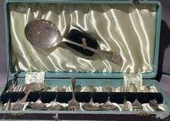 Stainless Nickel Silver Flatware in Case