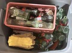 Coca-Cola Bottles and Glass Candle Holders