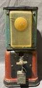 Metal and Plastic Coin-Operated Gumball Dispenser