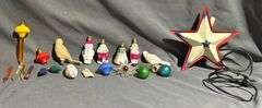 Holiday Light-Up Star and Glass Ornaments