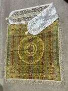 Lace and Floral Table Runner & Fringed Multicolor Rug  70”, 50”