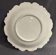 Porcelain Plate with Pink and Yellow Gradient and Floral Design