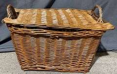Three Handwoven Baskets in Varying Sizes and Styles