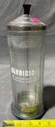 Glass Barbicide Disinfectant Jar with Metal Lid and Internal Basket, 11″