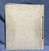 Scrapbook Featuring Holiday Cards From 1939-1948 With Embossed Cover