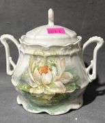 Porcelain Lily Biscuit/ Cracker Jar, 3.5″