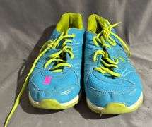 Blue and Green Athletic Shoes with Mesh Uppers  Marked US size 10 (12.5 EUR).