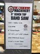Central Machinery 9-Inch Bench Top Band Saw, Item 60500