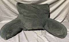 2 – Black Fabric Armrest Backrest Pillows with Handles